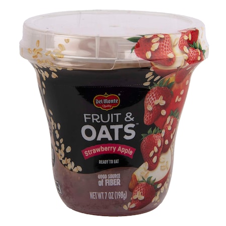 Del Monte Fruit & Oats Strawberry Apple Fruit Cup Delmonte 7 oz., PK12 2004884